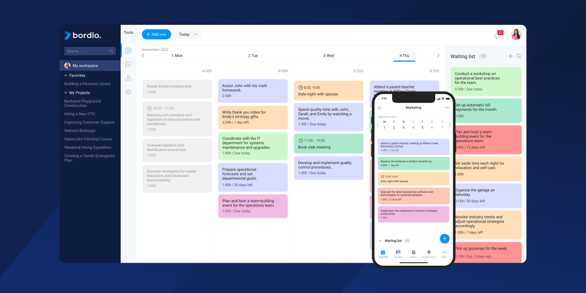Daily Schedule Maker Make Your Daily Schedule in Bordio