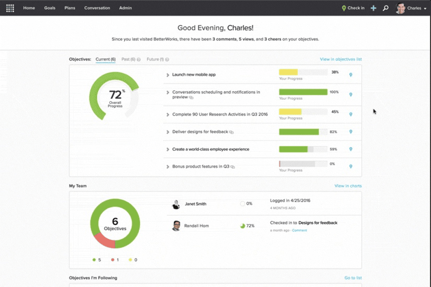 Betterworks best okr app