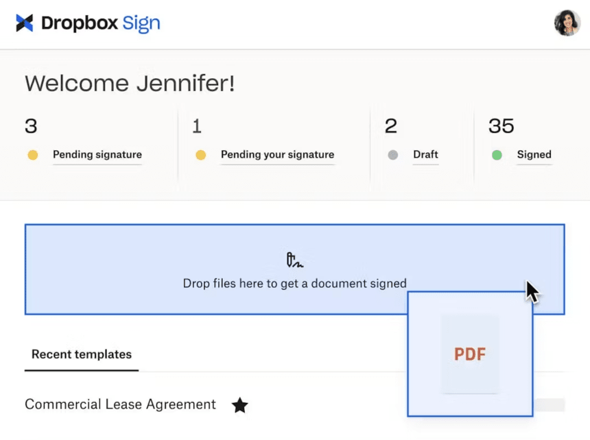 DropBox sign best electronic signature app