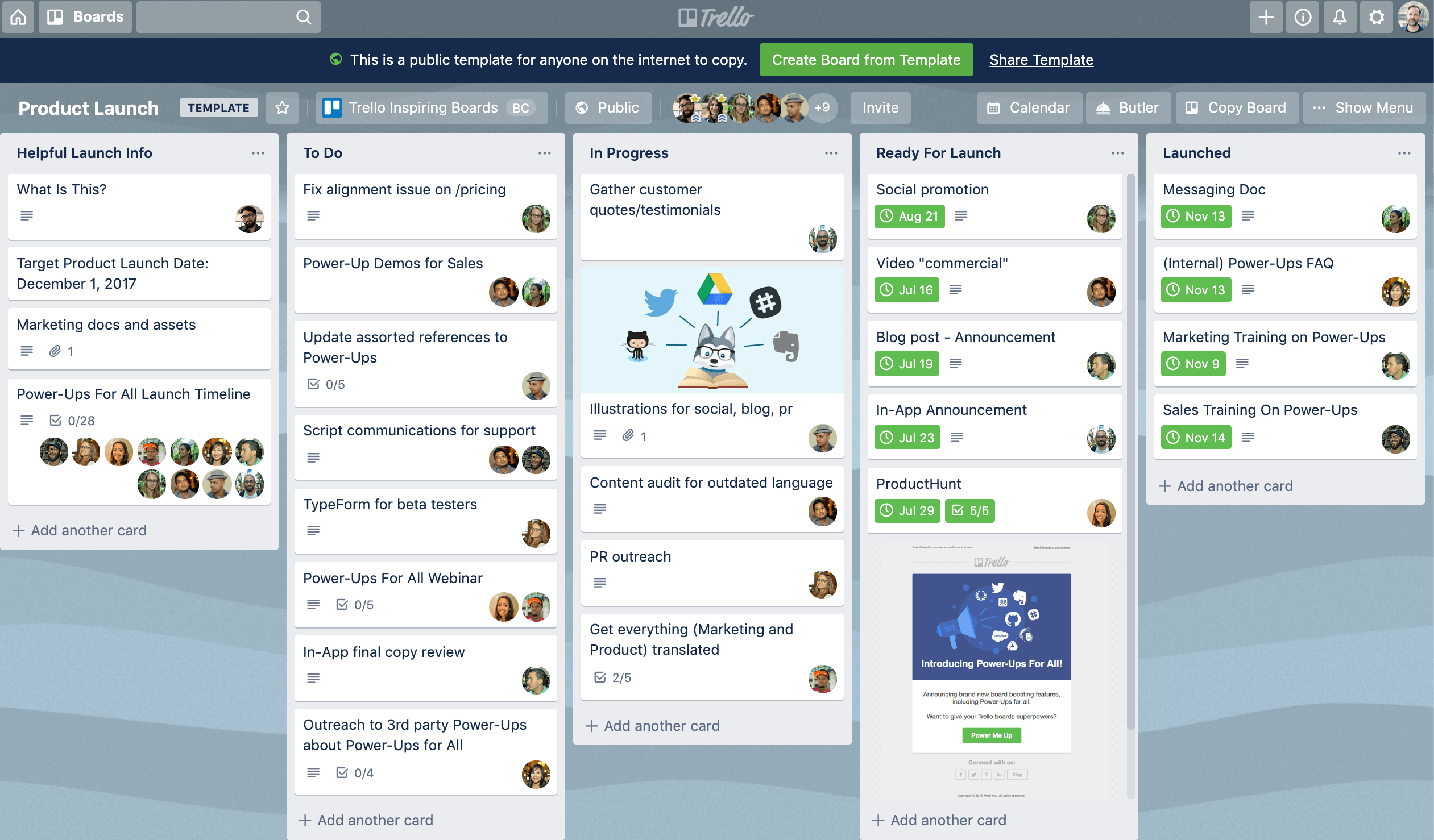 Trello interface