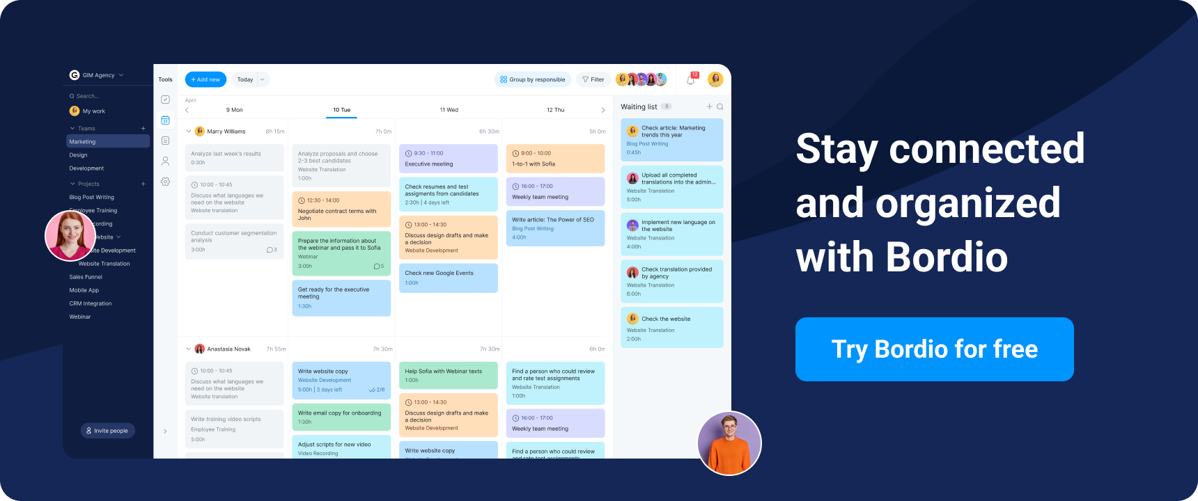 Stay connected and organized with Bordio