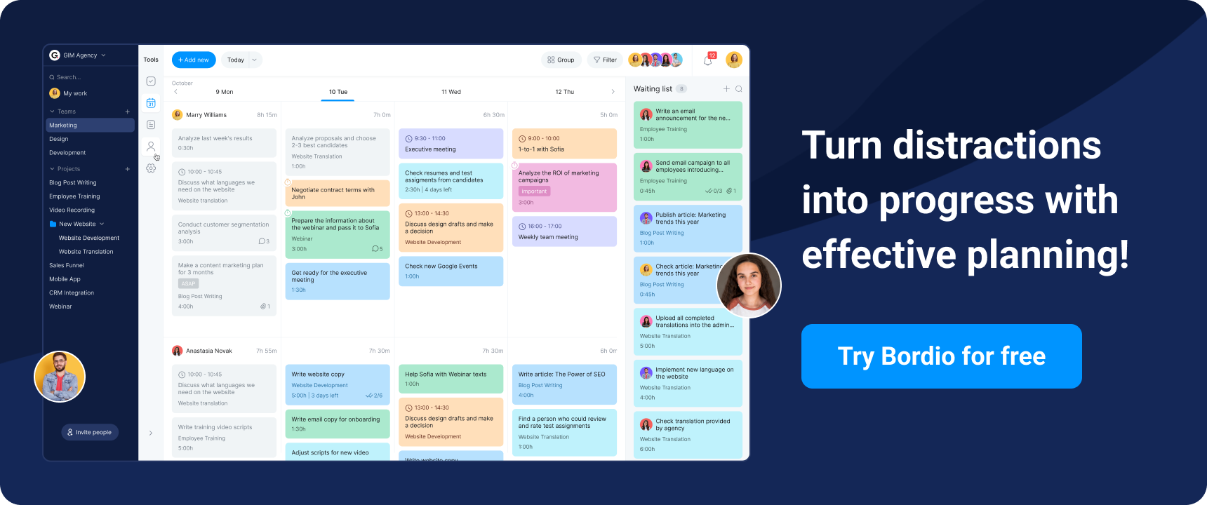 Turn distractions into progress with effective planning!